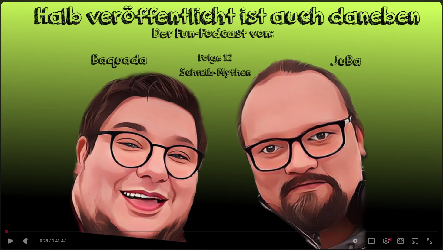 Podcast-Cover von Halb veröffentlicht ist auch daneben